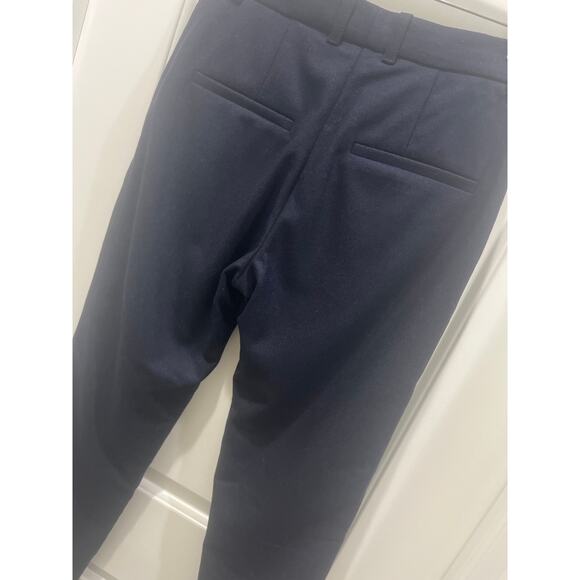 NWT Cos Wool Blend Navy Blue Straight Leg Trouser Sz 4 - Picture 8 of 9